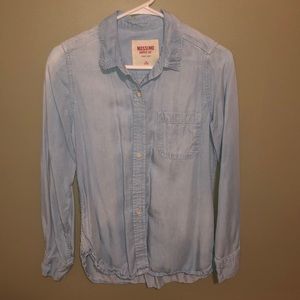 Mossimo Blue Button Down Shirt